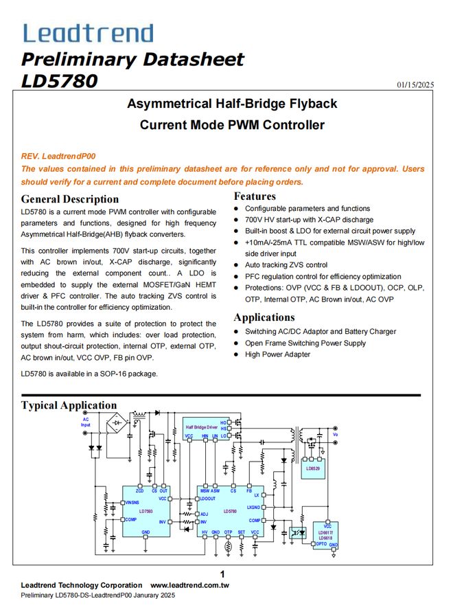 支持PD31240W快充输出通嘉全套AHB快充方案解析(图4)