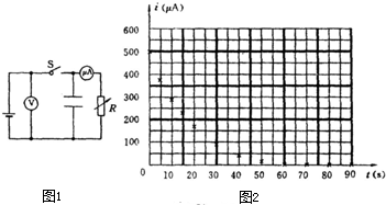 如图是用高电阻放电法测电容的实验电路图．其原理是测出电容器在充电电压为U时所带的电荷电Q(图5)